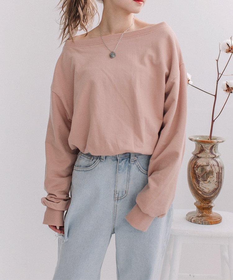 boat neck sweat | TOPS | Flugge